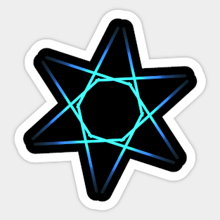 Futuristic star in blue Sticker
